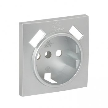 Фотография товара 'EKF Валенсия лицевая панель розетки 1-местной с/з 16А сталь ESR16-L-028-30-2USB'