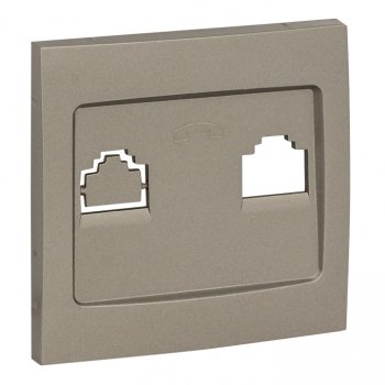 Фотография товара 'EKF Валенсия лицевая панель розетки Phone 1-местная кашемир EST01-L-034-40'