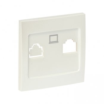 Фотография товара 'EKF Валенсия лицевая панель розетки RJ-45 1-местная жемчуг ESK01-L-035-50'