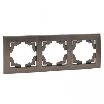 Фотография товара 'EKF Валенсия Рамка 3-местная графит EWM-G-303-60'