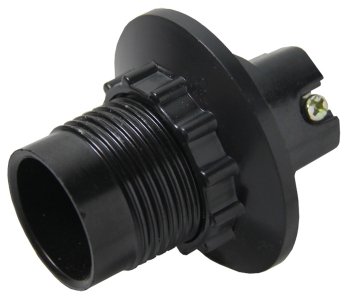 Фотография товара 'EKF Патрон карболитовый с кольцом Е14 черный без наклейки LHC-E14-r'