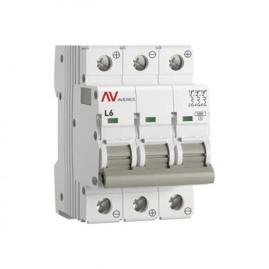 Фотография товара 'EKF mcb6-DC-3-06L-av Выключатель автоматический AV-6 DC 3P 6A (L) 6kA'