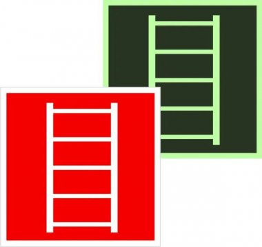 Фотография товара 'EKF an-f-03-f Знак наклейка F03 "Пожарная лестница" (200x200)'