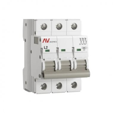 Фотография товара 'EKF mcb6-3-02L-av Выключатель автоматический AV-6 3P 2A (L) 6kA'