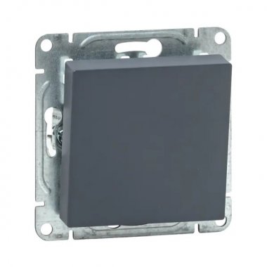 Фотография товара 'EKF UP1-SWG-13 Механизм выключателя, одноклавишный, кнопочный, графит Эпика'