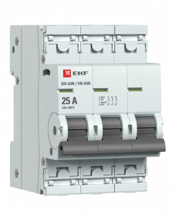 Фотография товара 'EKF S63325 Выключатель нагрузки 3P 25А ВН-63N PROxima'
