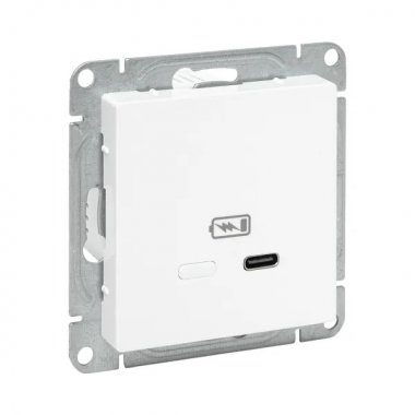 Фотография товара 'EKF UP1-SOW-USBCF Механизм розетки USB-С, быстрая, белый Эпика'