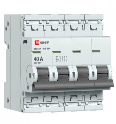 Фотография товара 'EKF S63440 Выключатель нагрузки 4P 40А ВН-63N PROxima'