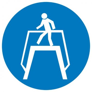 Фотография товара 'EKF pn-m-12 Знак пластик M12 "Переходить по надземному переходу" (200x200)'