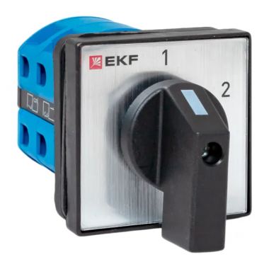 Фотография товара 'EKF pk-1-52-25-65 Переключатель кулачковый ПК-1-52 25А 2P «1-2» IP65'