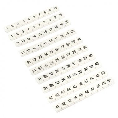 Фотография товара 'EKF zb-st-2.5-nlpe-1-50 Маркеры для ST/Push-in 2,5 с нумерацией 1-50'