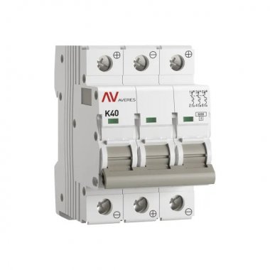 Фотография товара 'EKF mcb6-DC-3-40K-av Выключатель автоматический AV-6 DC 3P 40A (K) 6kA'