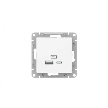 Фотография товара 'EKF UP1-SOW-USBA+USBC Механизм розетки USB-A+С, белый Эпика'