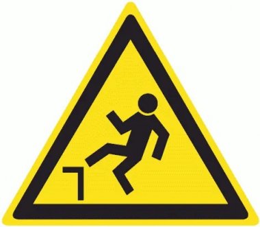 Фотография товара 'EKF pn-w-15 Знак пластик W15 "Осторожно. Возможность падения с высоты" (200x200x200)'