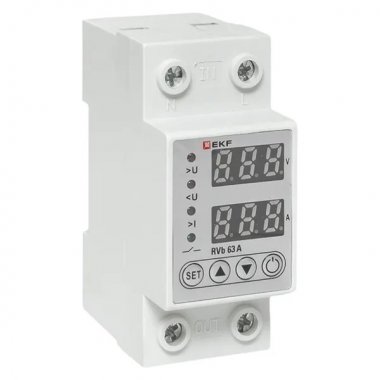 Фотография товара 'EKF rvb-m63a Реле напряжения и тока с дисп. RVb 63A'