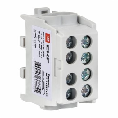 Фотография товара 'EKF ksr-2.35-2.25-grey Клемма распределительная КСР с двойным винтом 2x35/2x25'