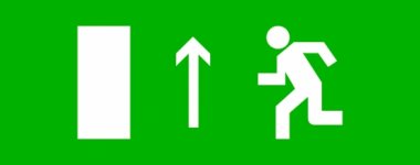 Фотография товара 'EKF pkal-02-05 Пиктограмма "Направление прямо" 240х95мм'