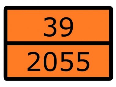 Фотография товара 'EKF an-7-39-2055 Знак наклейка для маркировки опасных грузов "Номер ООН 39/2055"'