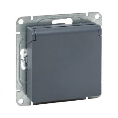 Фотография товара 'EKF UP1-SOG-111-44 Механизм розетки, 16А, IP44, с заземлением, со шторками, c крышкой'