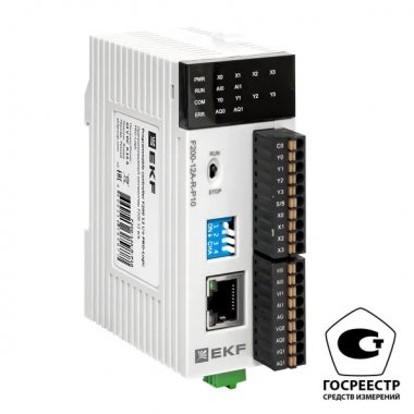 Фотография товара 'EKF F200-12A-R-P10-V Программируемый контроллер F200 12 в/в PRO-Logic'