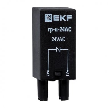 Фотография товара 'EKF rp-u-24AC Модуль защитный c варистором 24В AC для промежуточных реле RP AVERES'