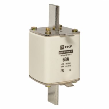 Фотография товара 'EKF fus-37/400/63 Плавкая вставка ППН-37 400/63А габарит 2'