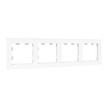 Фотография товара 'EKF UP1-FPW-04 4 - местная рамка, белая, пластик Эпика'