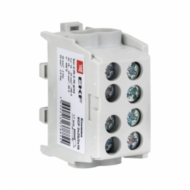 Фотография товара 'EKF ksr-2.25-2.16-grey Клемма распределительная КСР с двойным винтом 2x25/2x16'