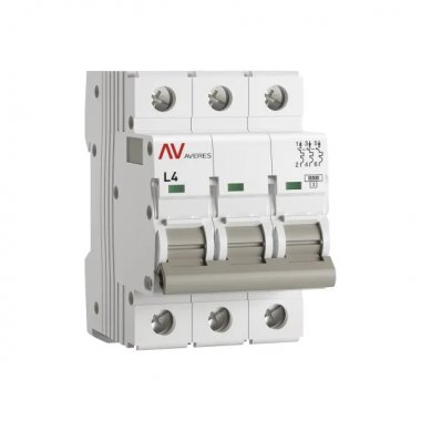 Фотография товара 'EKF mcb10-3-04L-av Выключатель автоматический AV-10 3P 4A (L) 10kA'