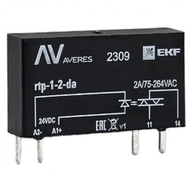 Фотография товара 'EKF rtp-1-2-da Реле твердотельное однофазное RTP 2 А, для разъема РM slim 23/1'