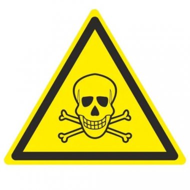 Фотография товара 'EKF an-w-03 Знак наклейка W03 "Опасно. Ядовитые вещества" (200x200x200)'