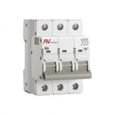 Фотография товара 'EKF mcb10-3-06K-av Выключатель автоматический AV-10 3P 6A (K) 10kA'