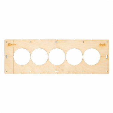 Фотография товара 'EKF sh-d68-5 Шаблон для подрозетников c 5 отв. диам. 68 мм Expert'