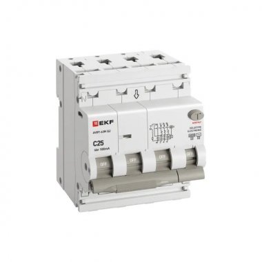 Фотография товара 'EKF D63N46ES25C100 Автоматический выключатель дифференциального тока АВДТ-63N 3P+N (S) 25А'