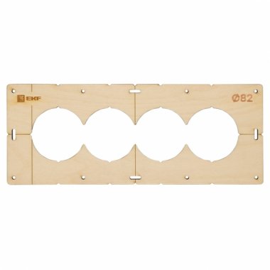 Фотография товара 'EKF sh-d82-4 Шаблон для подрозетников c 4 отв. диам. 82 мм Expert'