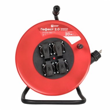 Фотография товара 'EKF UKG02-16-R325-4-20-IP44 Удлинитель на катушке "Гефест 2.0" КГ 3*2,5'