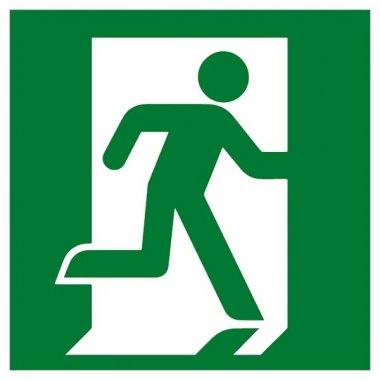 Фотография товара 'EKF pn-e-01-02 Знак пластик E01-02 "Выход здесь" (правосторонний) (200x200)'