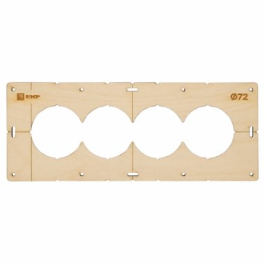 Фотография товара 'EKF sh-d72-4 Шаблон для подрозетников c 4 отв. диам. 72 мм Expert'