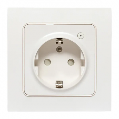 Фотография товара 'EKF RCS-ST16-WD-ZB Умная розетка Стокгольм 1-местная 16А белый Zigbee'