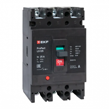 Фотография товара 'EKF mccb-125-18-3-25-ls Автоматический выключатель LS125 18кА 3P 25А'