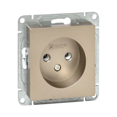 Фотография товара 'EKF UP1-SOC-100 Механизм розетки, 16А, без заземления, без шторок, шампань Эпика'