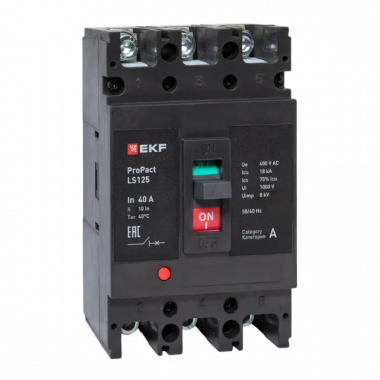 Фотография товара 'EKF mccb-125-18-3-40-ls Автоматический выключатель LS125 18кА 3P 40А'
