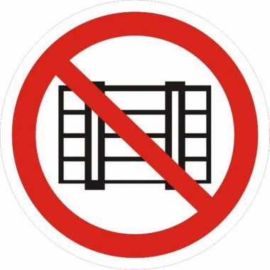 Фотография товара 'EKF an-p-12 Знак наклейка P12 "Запрещается загромождать проходы и (или) складировать" (200x200)'