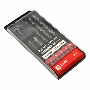 Фотография товара 'EKF db-h5-2x4 Набор буров по бетону SDS-plus Master'