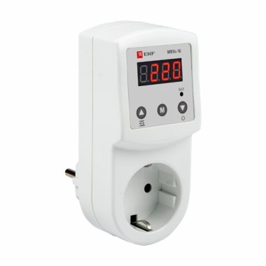 Фотография товара 'EKF MRVs-16 Цифровое розеточное реле напряжения PROxima'