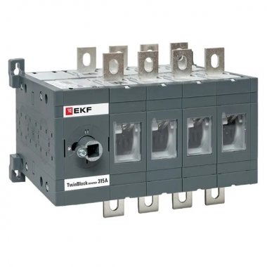 Фотография товара 'EKF tb-s-315-4p-rev Рубильник 315A 4P реверсивный без рукоятки управления TwinBlock'