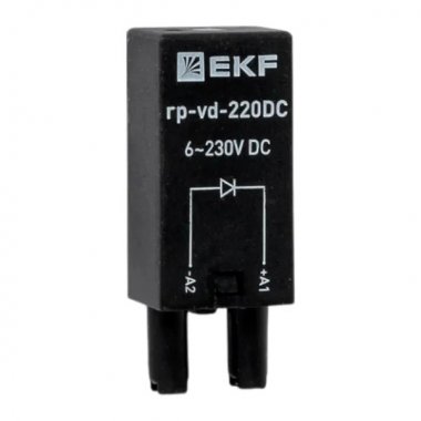 Фотография товара 'EKF rp-vd-220DC Модуль защитный диодный 6-220В DC для промежуточных реле RP AVERES'