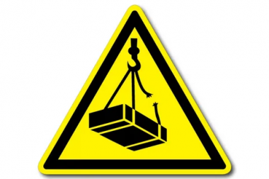 Фотография товара 'EKF an-w-06 Знак наклейка W06 "Опасно. Возможно падение груза" (200х200х200) ГОСТ 12.4.026-2015'