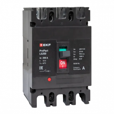 Фотография товара 'EKF mccb-250-25-3-250-ls Автоматический выключатель LS250 25кА 3P 250А'