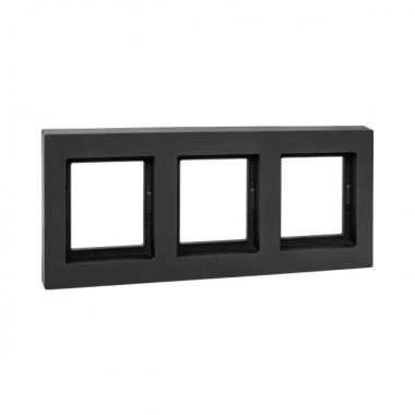 Фотография товара 'EKF UP1-FPB-03-44 3 - местная рамка, IP44, чёрная, пластик Эпика'